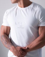LÝFT Slim Fit Side Mesh T-Shirt - White