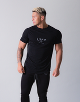 LÝFT Slim Fit Side Mesh T-Shirt - Black