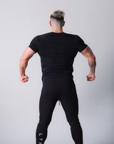 LÝFT Slim Fit Side Mesh T-Shirt - Black