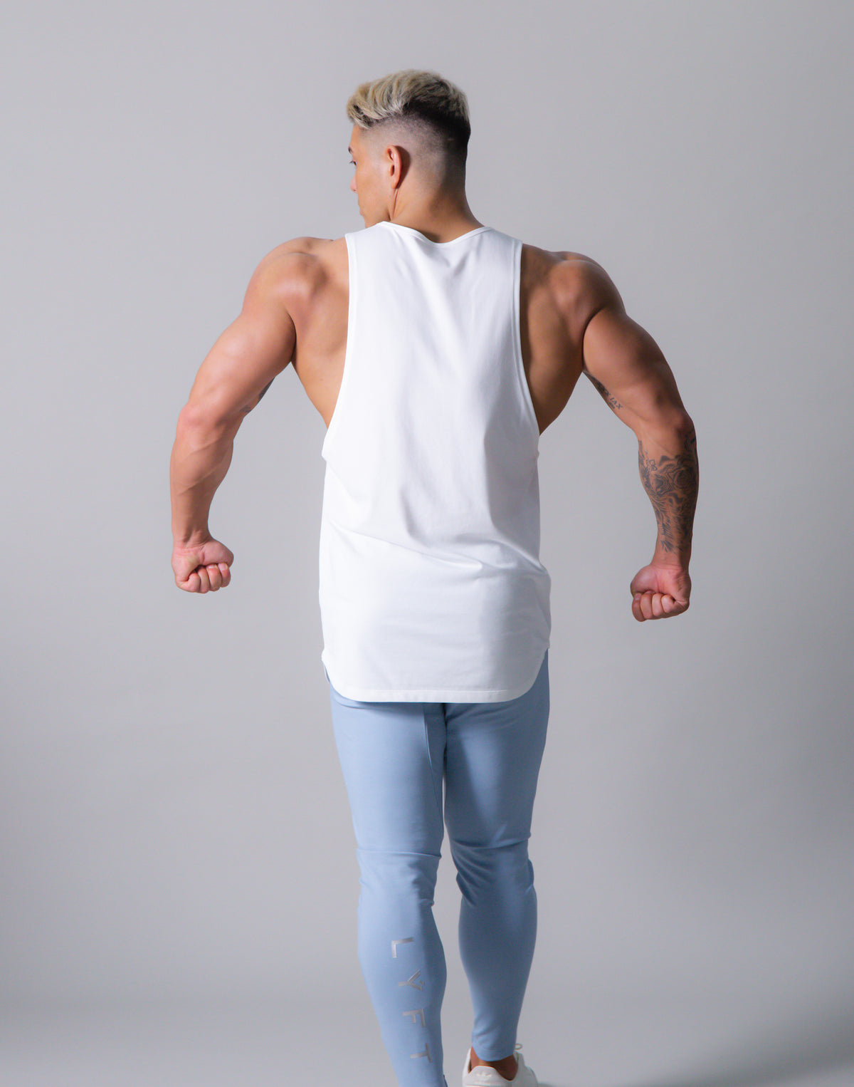 LÝFT Flag Athletic Fit Tanktop - White