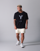 LÝFT Y Logo Big T-Shirt - Black