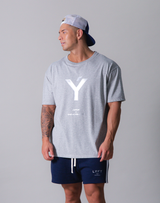 LÝFT Y Logo Big T-Shirt - Grey
