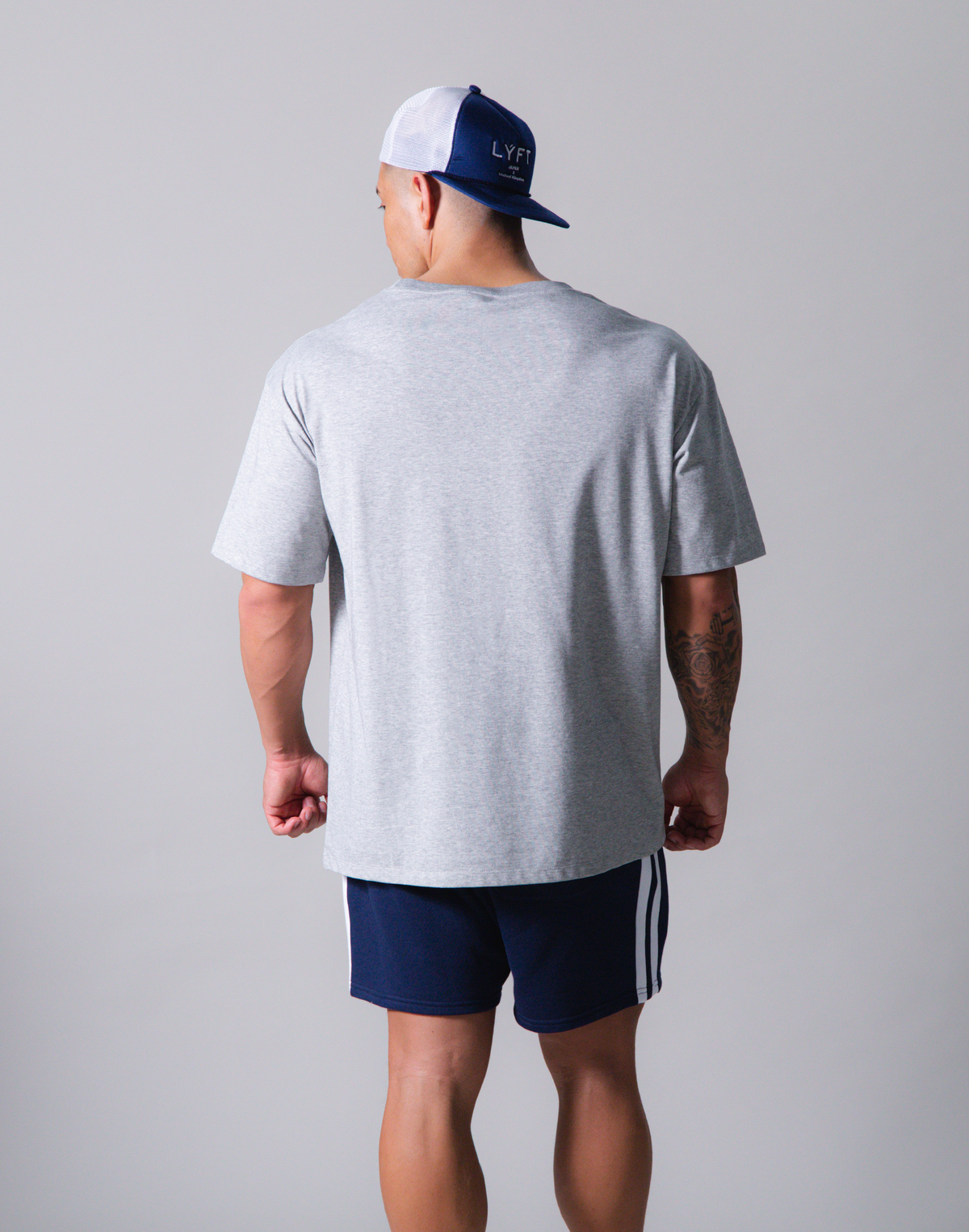 LÝFT Y Logo Big T-Shirt - Grey