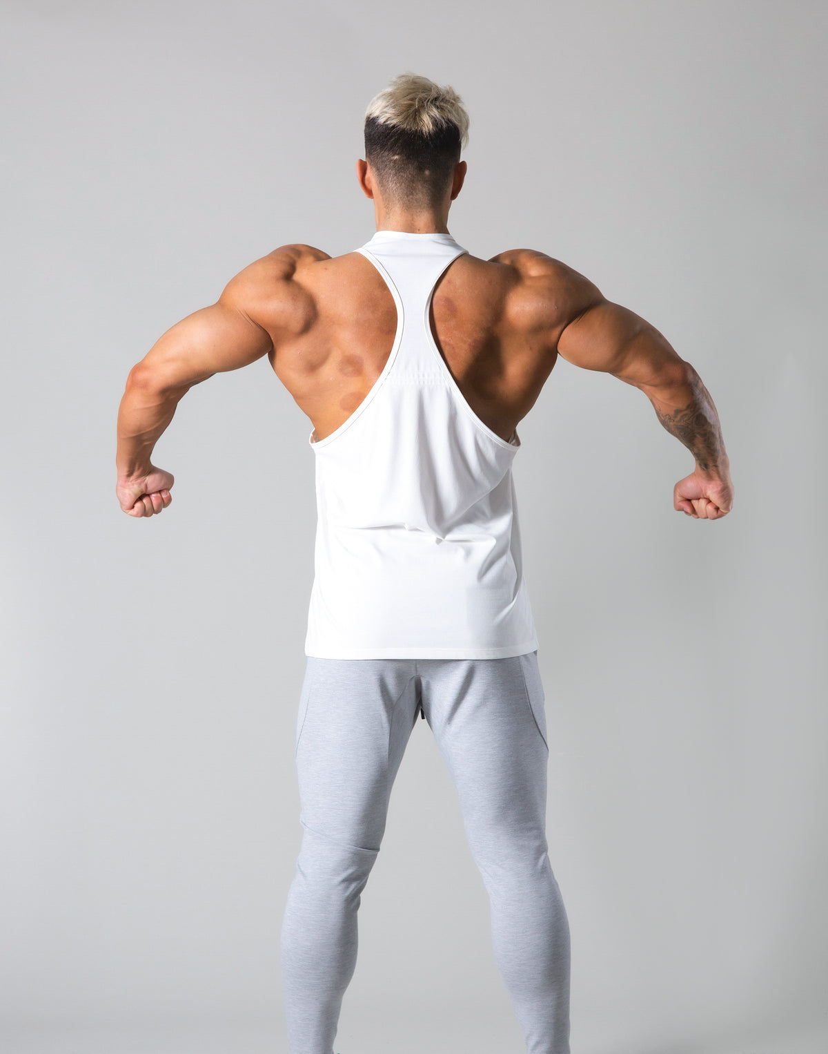 Round Separate Training Tanktop - White