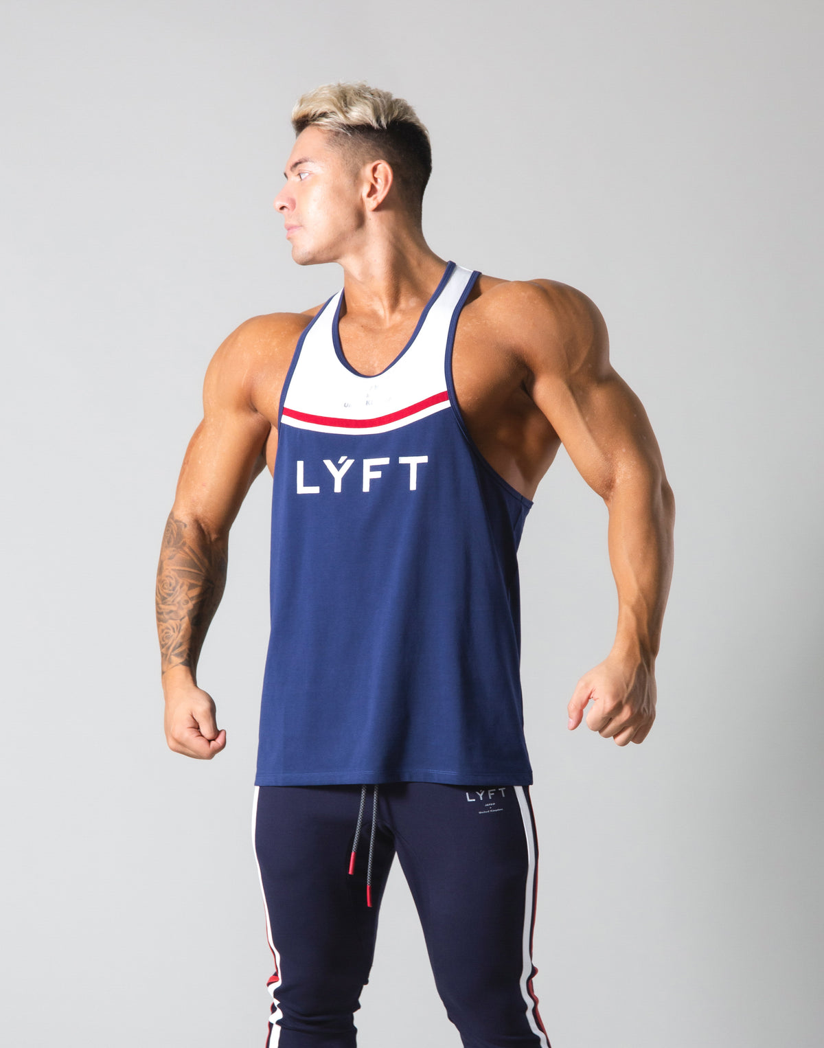 Round Separate Training Tanktop - Navy