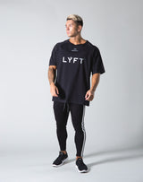 Round Separate Big T-shirts - Black