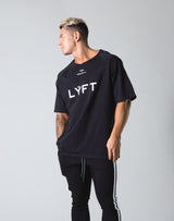 Round Separate Big T-shirts - Black
