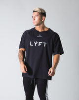 Round Separate Big T-shirts - Black
