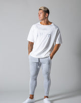 Round Separate Big T-shirts - White