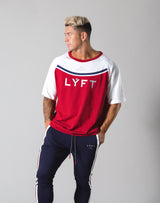 Round Separate Big T-shirts - Red