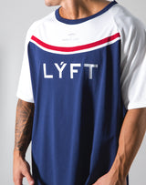 Round Separate Big T-shirts - Navy