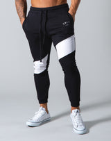 Angle Wide Line Sweat Pants - Black