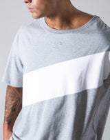 Angle Wide Line Big T-shirts - Grey