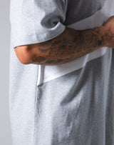 Angle Wide Line Big T-shirts - Grey