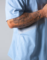 Angle Wide Line Big T-shirts - L.Blue