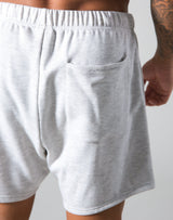 Angle Wide Line Sweat Shorts - Grey
