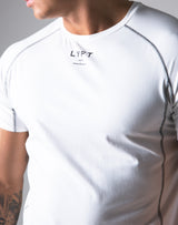 Script Logo Stretch Slim Fit T-Shirt - White