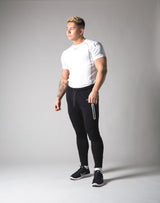 Script Logo Stretch Slim Fit T-Shirt - White