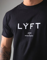LÝFT Metallic Reflector Logo Standard T-Shirt - Black