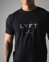 LÝFT Metallic Reflector Logo Standard T-Shirt - Black
