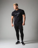 LÝFT Metallic Reflector Logo Standard T-Shirt - Black