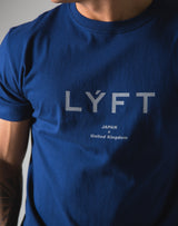 LÝFT Metallic Reflector Logo Standard T-Shirt - Navy