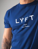 LÝFT Metallic Reflector Logo Standard T-Shirt - Navy