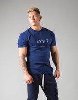 LÝFT Metallic Reflector Logo Standard T-Shirt - Navy
