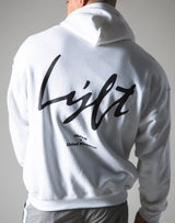 Script Logo Pullover Hoodie - White