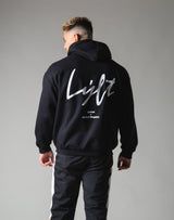 Script Logo Pullover Hoodie - Black