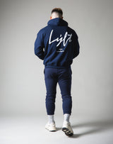 Script Logo Pullover Hoodie - Navy
