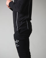 Script Logo Slim Fit Long Sleeve T-Shirt - Black