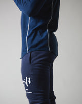 Script Logo Slim Fit Long Sleeve T-Shirt - Navy