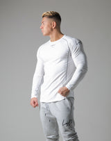 Script Logo Slim Fit Long Sleeve T-Shirt - White