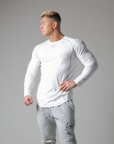 Script Logo Slim Fit Long Sleeve T-Shirt - White