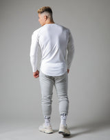 Script Logo Slim Fit Long Sleeve T-Shirt - White