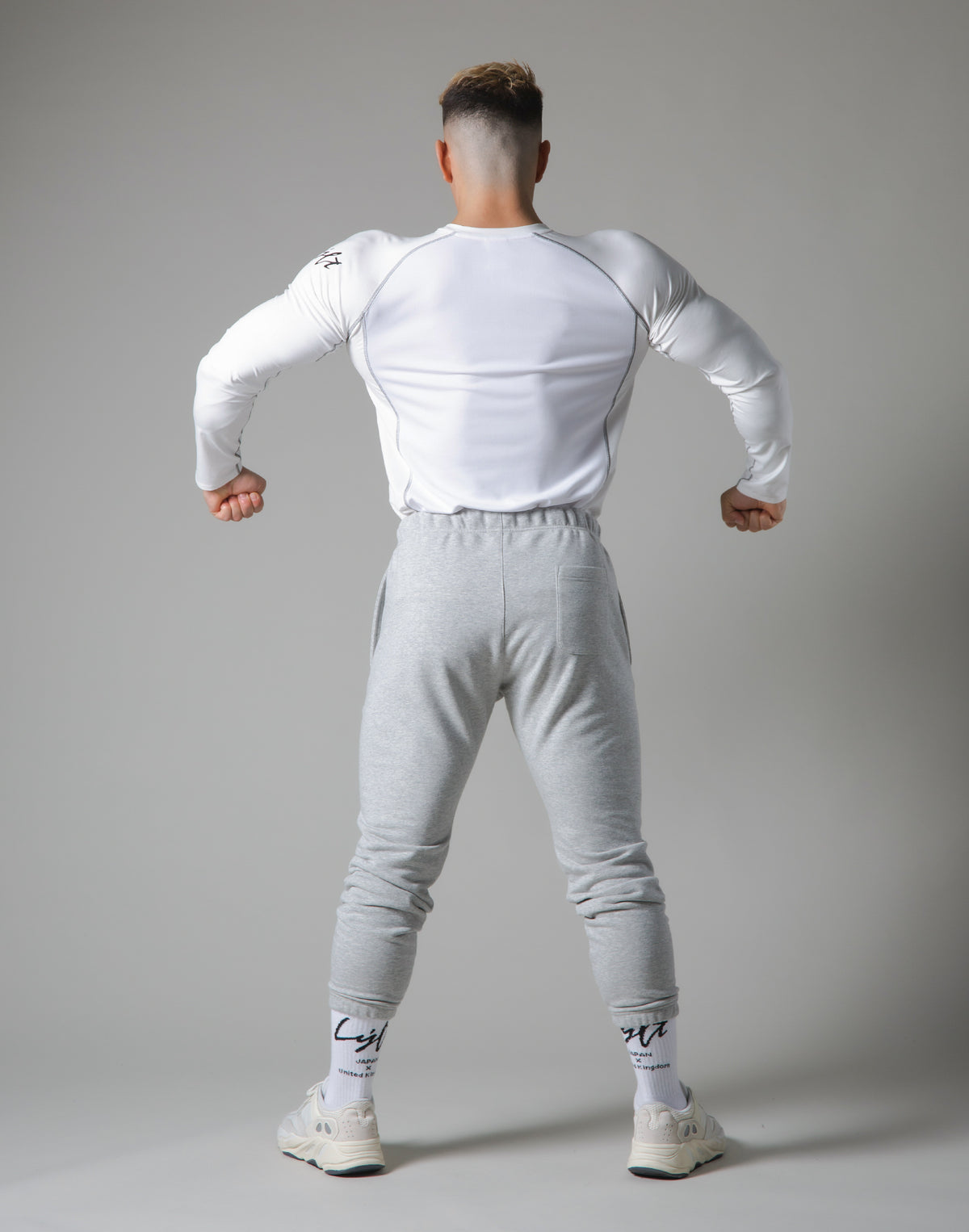 Script Logo Slim Fit Long Sleeve T-Shirt - White