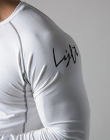 Script Logo Slim Fit Long Sleeve T-Shirt - White