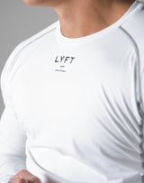 Script Logo Slim Fit Long Sleeve T-Shirt - White