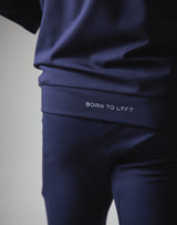 Slim Fit Stretch Pullover Hoodie - Navy