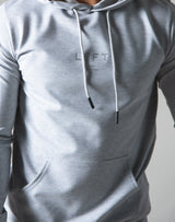 Slim Fit Stretch Pullover Hoodie - Grey