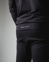 Slim Fit Stretch Pullover Hoodie - Black