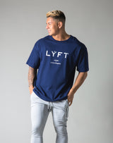 LÝFT Logo Big T-Shirt - Navy