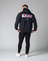 Silver Flag Pullover Hoodie - Black