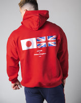 Silver Flag Pullover Hoodie - Red