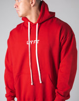 Silver Flag Pullover Hoodie - Red