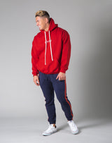 Silver Flag Pullover Hoodie - Red