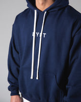 Silver Flag Pullover Hoodie - Navy