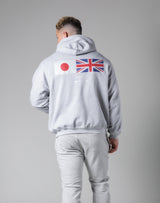 Silver Flag Pullover Hoodie - Grey