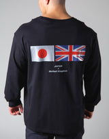 Silver Flag Long Sleeve T-Shirt - Black